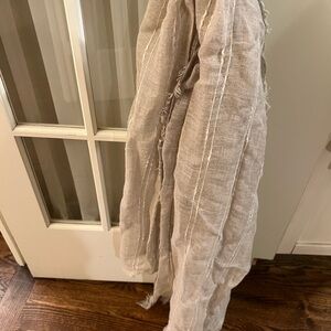 Zara Beige Linen Scarf/Wrap